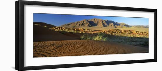 Panoramic View Over Dunes and Mountains, Namib Rand, Namib Naukluft Park, Namib Desert, Namibia-Lee Frost-Framed Photographic Print