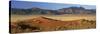 Panoramic View Over Orange Sand Dunes Towards Mountains, Namib Rand Private Game Reserve, Namibia-Lee Frost-Stretched Canvas