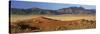 Panoramic View Over Orange Sand Dunes Towards Mountains, Namib Rand Private Game Reserve, Namibia-Lee Frost-Stretched Canvas