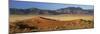 Panoramic View Over Orange Sand Dunes Towards Mountains, Namib Rand Private Game Reserve, Namibia-Lee Frost-Mounted Photographic Print