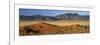 Panoramic View Over Orange Sand Dunes Towards Mountains, Namib Rand Private Game Reserve, Namibia-Lee Frost-Framed Photographic Print