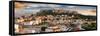 Panoramic View over the Old Town of Athens and the Parthenon Temple of the Acropolis during Sunset-null-Framed Stretched Canvas