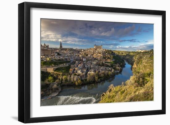 Panoramic View over Toledo and Tagus River, Castile La Mancha, Spain-Stefano Politi Markovina-Framed Photographic Print