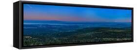 Panoramic View Overlooking Anchorage Alaska at sunrise-null-Framed Stretched Canvas