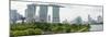 Panoramic View Overlooking the Gardens by the Bay, Marina Bay Sands and City Skyline, Singapore-Fraser Hall-Mounted Photographic Print