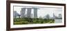 Panoramic View Overlooking the Gardens by the Bay, Marina Bay Sands and City Skyline, Singapore-Fraser Hall-Framed Photographic Print