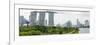 Panoramic View Overlooking the Gardens by the Bay, Marina Bay Sands and City Skyline, Singapore-Fraser Hall-Framed Photographic Print