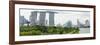 Panoramic View Overlooking the Gardens by the Bay, Marina Bay Sands and City Skyline, Singapore-Fraser Hall-Framed Photographic Print