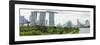 Panoramic View Overlooking the Gardens by the Bay, Marina Bay Sands and City Skyline, Singapore-Fraser Hall-Framed Photographic Print