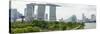 Panoramic View Overlooking the Gardens by the Bay, Marina Bay Sands and City Skyline, Singapore-Fraser Hall-Stretched Canvas