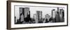 Panoramic View - Skyscrapers of Manhattan in Winter at Sunset-Philippe Hugonnard-Framed Photographic Print