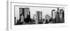 Panoramic View - Skyscrapers of Manhattan in Winter at Sunset-Philippe Hugonnard-Framed Photographic Print