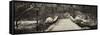 Panoramic View - Snowy Gapstow Bridge of Central Park, Manhattan in New York City-Philippe Hugonnard-Framed Stretched Canvas