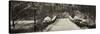 Panoramic View - Snowy Gapstow Bridge of Central Park, Manhattan in New York City-Philippe Hugonnard-Stretched Canvas