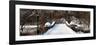 Panoramic View - Snowy Gapstow Bridge of Central Park, Manhattan in New York City-Philippe Hugonnard-Framed Photographic Print