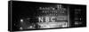 Panoramic View - the NBC Studios in the New York City in the Snow at Night-Philippe Hugonnard-Framed Stretched Canvas