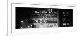 Panoramic View - the NBC Studios in the New York City in the Snow at Night-Philippe Hugonnard-Framed Photographic Print