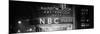 Panoramic View - the NBC Studios in the New York City in the Snow at Night-Philippe Hugonnard-Mounted Photographic Print