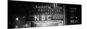 Panoramic View - the NBC Studios in the New York City in the Snow at Night-Philippe Hugonnard-Mounted Photographic Print