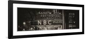 Panoramic View - the NBC Studios in the New York City in the Snow at Night-Philippe Hugonnard-Framed Photographic Print