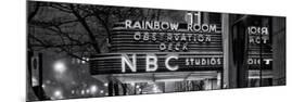 Panoramic View - the NBC Studios in the New York City in the Snow at Night-Philippe Hugonnard-Mounted Photographic Print