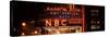 Panoramic View - the NBC Studios in the New York City in the Snow at Night-Philippe Hugonnard-Stretched Canvas