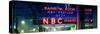 Panoramic View - the NBC Studios in the New York City in the Snow at Night-Philippe Hugonnard-Stretched Canvas