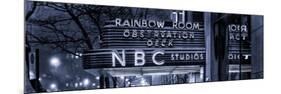 Panoramic View - the NBC Studios in the New York City in the Snow at Night-Philippe Hugonnard-Mounted Photographic Print