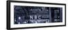 Panoramic View - the NBC Studios in the New York City in the Snow at Night-Philippe Hugonnard-Framed Photographic Print