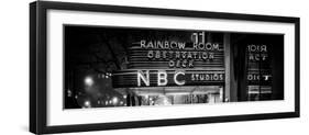 Panoramic View - the NBC Studios in the New York City in the Snow at Night-Philippe Hugonnard-Framed Photographic Print