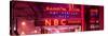 Panoramic View - the NBC Studios in the New York City in the Snow at Night-Philippe Hugonnard-Stretched Canvas