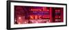 Panoramic View - the NBC Studios in the New York City in the Snow at Night-Philippe Hugonnard-Framed Photographic Print