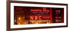 Panoramic View - the NBC Studios in the New York City in the Snow at Night-Philippe Hugonnard-Framed Photographic Print