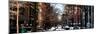 Panoramic View - Urban Street Scene Downtown Manhattan in Winter-Philippe Hugonnard-Mounted Photographic Print