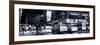 Panoramic View - Urban Street Scene with NYC Yellow Taxis / Cabs in Winter-Philippe Hugonnard-Framed Photographic Print