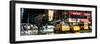 Panoramic View - Urban Street Scene with NYC Yellow Taxis / Cabs in Winter-Philippe Hugonnard-Framed Photographic Print