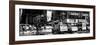 Panoramic View - Urban Street Scene with NYC Yellow Taxis / Cabs in Winter-Philippe Hugonnard-Framed Photographic Print