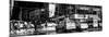 Panoramic View - Urban Street Scene with NYC Yellow Taxis / Cabs in Winter-Philippe Hugonnard-Mounted Photographic Print