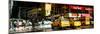Panoramic View - Urban Street Scene with NYC Yellow Taxis / Cabs in Winter-Philippe Hugonnard-Mounted Photographic Print