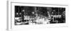 Panoramic View - Urban Street View on Avenue of the Americas by Night-Philippe Hugonnard-Framed Photographic Print