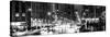 Panoramic View - Urban Street View on Avenue of the Americas by Night-Philippe Hugonnard-Stretched Canvas