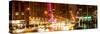 Panoramic View - Urban Street View on Avenue of the Americas by Night-Philippe Hugonnard-Stretched Canvas