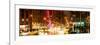 Panoramic View - Urban Street View on Avenue of the Americas by Night-Philippe Hugonnard-Framed Photographic Print