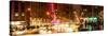 Panoramic View - Urban Street View on Avenue of the Americas by Night-Philippe Hugonnard-Stretched Canvas