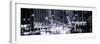 Panoramic View - Urban Street View on Avenue of the Americas by Night-Philippe Hugonnard-Framed Photographic Print