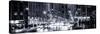 Panoramic View - Urban Street View on Avenue of the Americas by Night-Philippe Hugonnard-Stretched Canvas