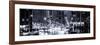 Panoramic View - Urban Street View on Avenue of the Americas by Night-Philippe Hugonnard-Framed Photographic Print