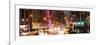 Panoramic View - Urban Street View on Avenue of the Americas by Night-Philippe Hugonnard-Framed Photographic Print