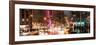 Panoramic View - Urban Street View on Avenue of the Americas by Night-Philippe Hugonnard-Framed Photographic Print