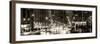 Panoramic View - Urban Street View on Avenue of the Americas by Night-Philippe Hugonnard-Framed Photographic Print